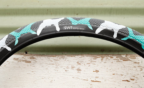 CULT -Cult x Vans 29er Tyre Teal Camo -TYRES + TUBES -Anchor BMX