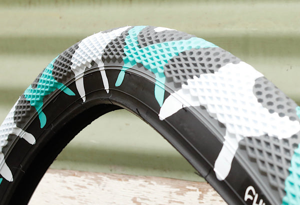 CULT -Cult x Vans 29er Tyre Teal Camo -TYRES + TUBES -Anchor BMX